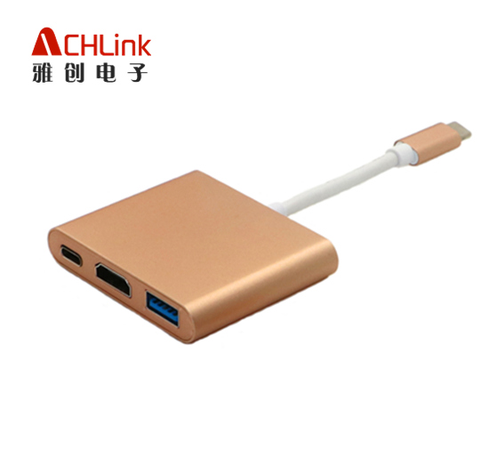 Type-C轉(zhuǎn)HDMI+HUB轉(zhuǎn)換器