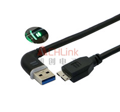 發(fā)光數(shù)據(jù)線 USB3.0移動硬盤線   AM轉(zhuǎn)MICRO連接線